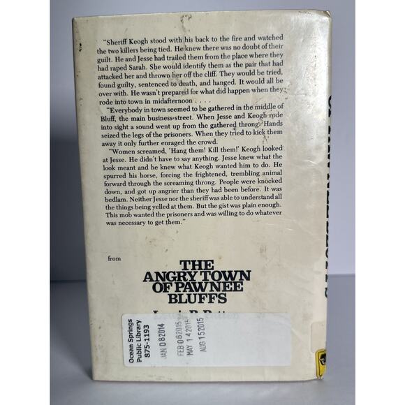 Lewis B PATTEN / The Angry Town of Pawnee Bluffs 1st Edition 1974 HC DJ - Picture 2 of 10